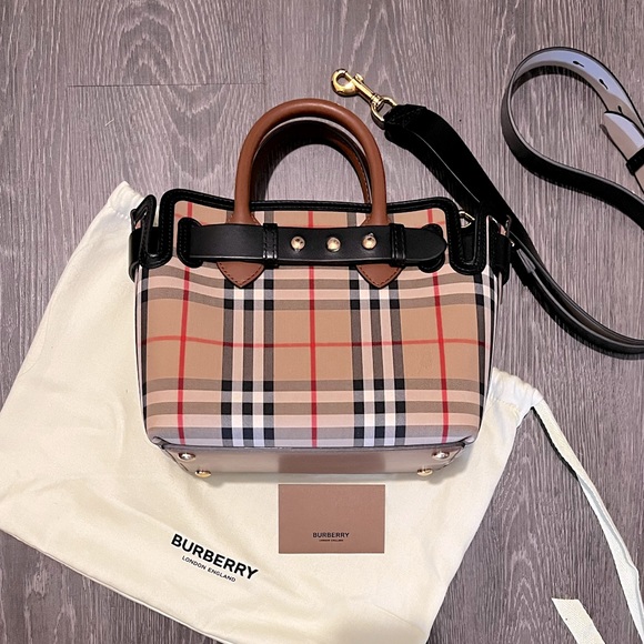 Burberry | The Mini Vintage Check Triple Stud Belt Bag - Picture 1 of 7